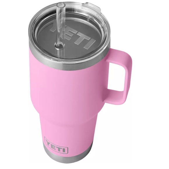 ๐๐๏ธ NWT YETI 35oz Rambler Mug with Straw Lid Power Pink - Picture 2 of 9